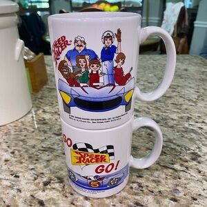 Vintage 1992 2 pc Speed Racer Coffee Cups Mugs